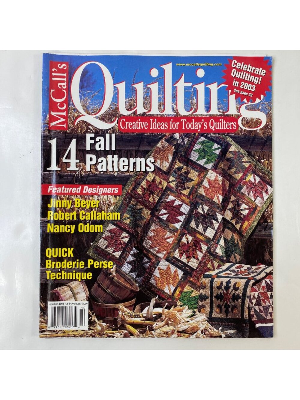 McCalls Quilting Magazine Oct 2003 Creative Ideas 14 Fall Patterns Quilt Designs